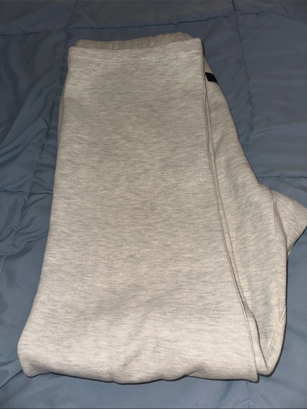 Essentials Light Gray Men's Sweatpants with Thigh Logo